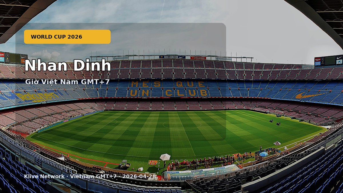 Nhan Dinh - World Cup 2026 theo giờ Việt Nam